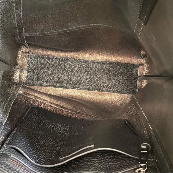 NWOT Botkier Soho Black/Gunmetal SOFT Pebbled Leather Tote - Picture 9 of 14